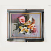 パステル色のタマユリの開花 タペストリー (正面(横))