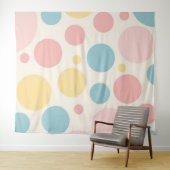 パステル色のドット タペストリー (インサイチュ(横))