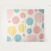 パステル色のドット タペストリー (正面(横))