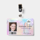 パステル色のドリップ バッジ (正面 （クリップ付）)