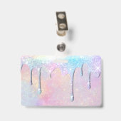 パステル色のドリップ バッジ (裏面 （クリップ付）)