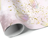 パステル色のバグフェイクグリッター ラッピングペーパー (ロールコーナー)