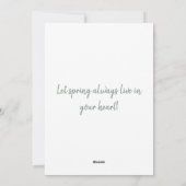 パステル色のバニーを持つイースターカード シーズンカード (裏面)