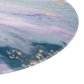 パステル色のマルブレッド、ラグジュアリーな背景。 カッティングボード (角)