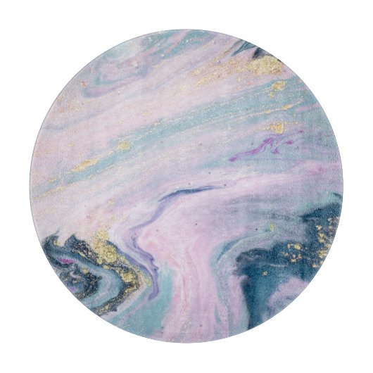 パステル色のマルブレッド、ラグジュアリーな背景。 カッティングボード (正面)