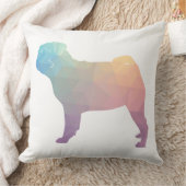 パステル色の幾何学模様シルエット クッション (ブランケット)