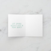 パステル色の恐竜のイースターカード シーズンカード (内部)