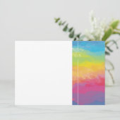 パステル色の水彩虹 招待状 (スタンド正面)