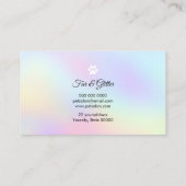 パステル色の素晴らしい毛皮の手 名刺 (裏面)