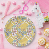 パステル色の繰り返しパターン ペーパープレート (パーティー)