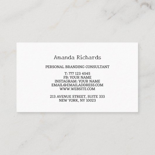 パステル色の背景を持つ名刺 名刺 (裏面)