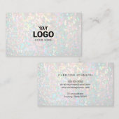 パステル色シミュレート虹色《写真》ぼけ味ロゴ 名刺 (正面/裏面)