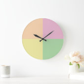 パステル色ジオメトリックウォールクロック ラージ壁時計 (ホーム)