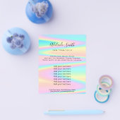 パステル色フェイク自筆紙 チラシ (シングル)