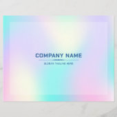 パステル色ホログラフィック背景第2位 チラシ (裏面)