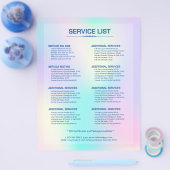 パステル色ホログラフィック背景第2位 チラシ (シングル)