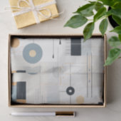 パステル色ミッドセンチュリー幾何学模様 薄葉紙 (ギフト)