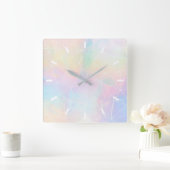 パステル色幾何学 スクエア壁時計 (ホーム)