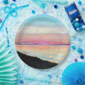 パステル色彩の鮮やかズの美しい夕日 |紙プレート ペーパープレート (パーティー)