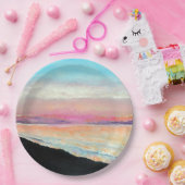 パステル色彩の鮮やかズの美しい夕日 |紙プレート ペーパープレート (パーティー)