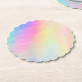 パステル色彩の鮮やか紙コースター ペーパーコースター (アングル)