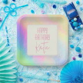 パステル色彩の鮮やか紙プレート ペーパープレート (パーティー)