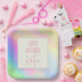 パステル色彩の鮮やか紙プレート ペーパープレート (パーティー)