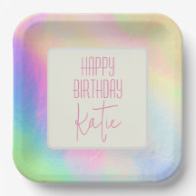 パステル色彩の鮮やか紙プレート