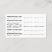 パステル色石鹸の材料 名刺 (裏面)