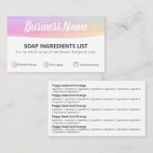 パステル色石鹸の材料 名刺 (正面/裏面)