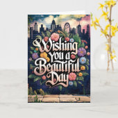 パステル花びら カード (黄色い花)