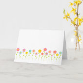 パステル花折りグリーティングカード カード (黄色い花)