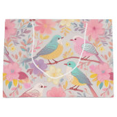 パステル花柄 ラージペーパーバッグ (正面)