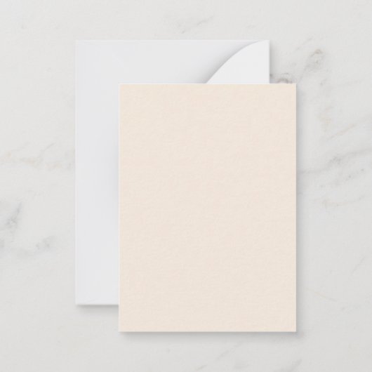 パステル花模様&ラマダンのメッセージとソフトベージュ ノートカード (裏面)