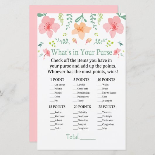 パステル花財布ゲームの中身 (正面/裏面)