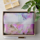 パステル芸術的ウォーターカラーフローラ春ブーケ 薄葉紙 (ギフト)