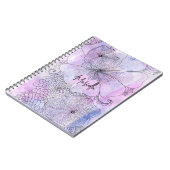 パステル芸術的ウォーターカラーラインアートダイアリー ノートブック (左側)