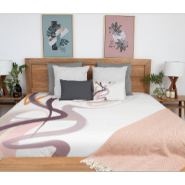 パステル芸術的ブラウンオレンジホワイトスワール 枕カバー