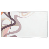 パステル芸術的ブラウンオレンジホワイトスワール 枕カバー (正面左)