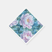 パステル芸術的プニーズグーアッシュパターン スタンダードカクテルナプキン (角)