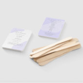 パステル芸術的ヴァイオレット結婚のブロブラインカスタム ハンドファン (組立なし)