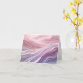 パステル落ち着き波パターン カード (黄色い花)