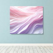 パステル落ち着き波パターン キャンバスプリント (インサイチュ (ウッドフロア))