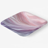 パステル落ち着き波パターン ペーパープレート (傾斜あり)