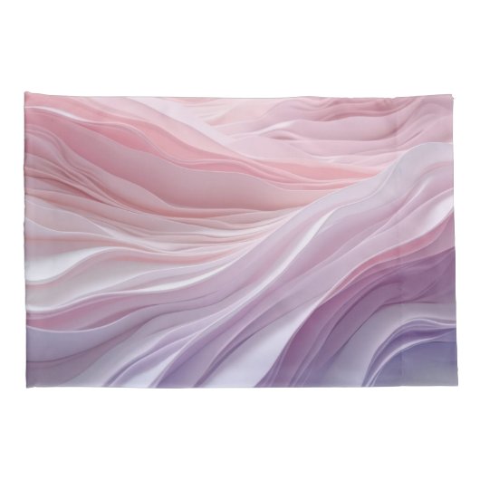 パステル落ち着き波パターン 枕カバー (裏面-右)