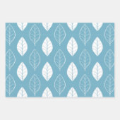 パステル葉のラッピング紙セット ラッピングペーパーシート (正面3)