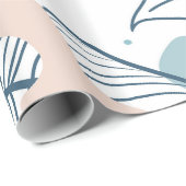 パステル葉の色とオーガニック形状パターン ラッピングペーパー (ロールコーナー)