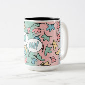 パステル葉カラフル ツートーンマグカップ (正面右)