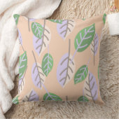 パステル葉ピロー クッション (ブランケット)