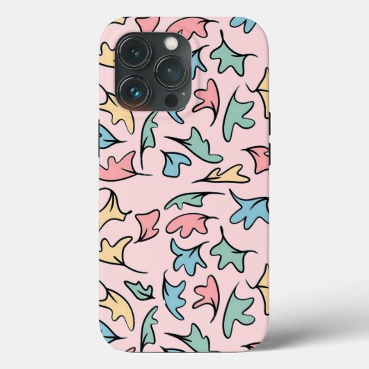 パステル葉ピンク Case-Mate iPhoneケース (裏面)